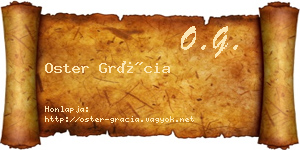 Oster Grácia névjegykártya